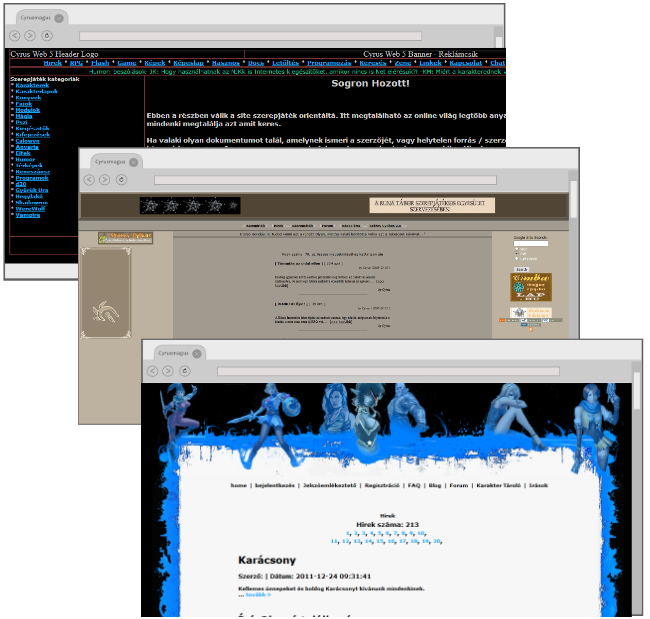 Cyrusmagus.hu webiste az idő sodrásában
